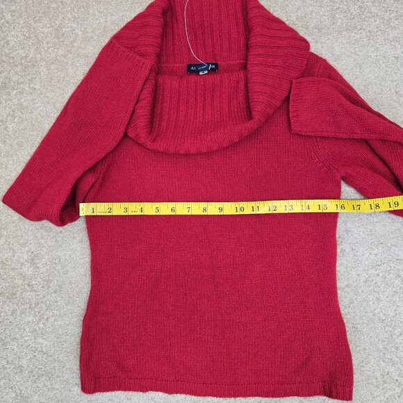 NWT Ann Taylor 100% Cashmere Cowl Neck Sweater Size S Knit Pullover Red Holiday - Picture 6 of 7